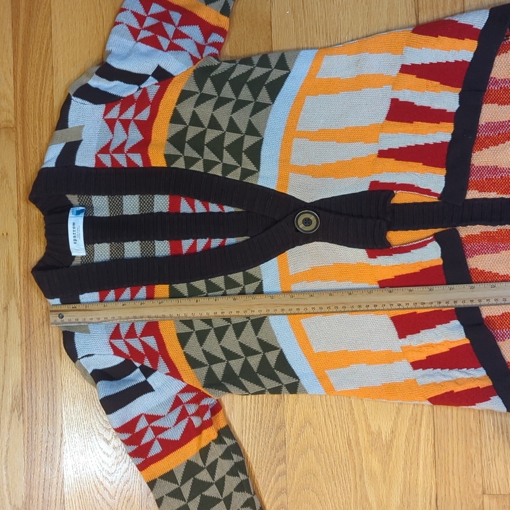 Anthropologie Multicolor Geometric Knit Cardigan - Picture 11 of 15